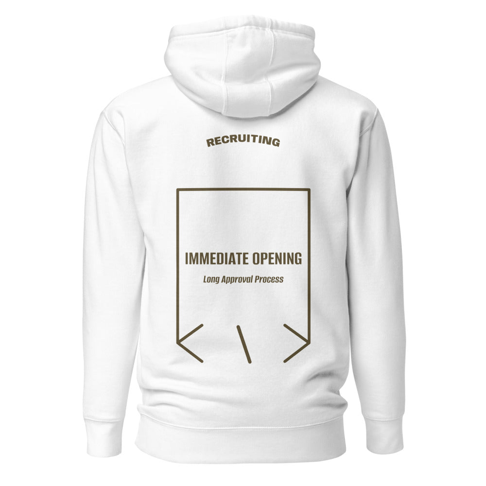 Immediate Opening — White Military Green back mockup