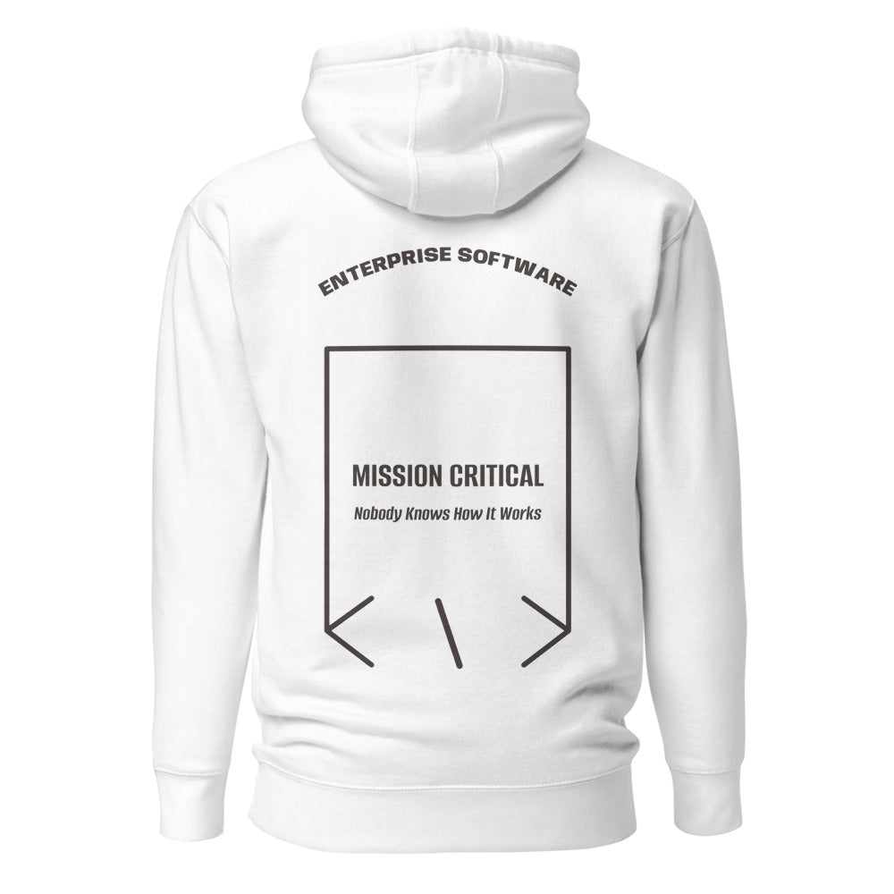 Mission Critical — White Charcoal Heather back mockup