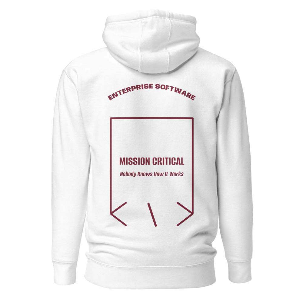 Mission Critical — White Maroon back mockup