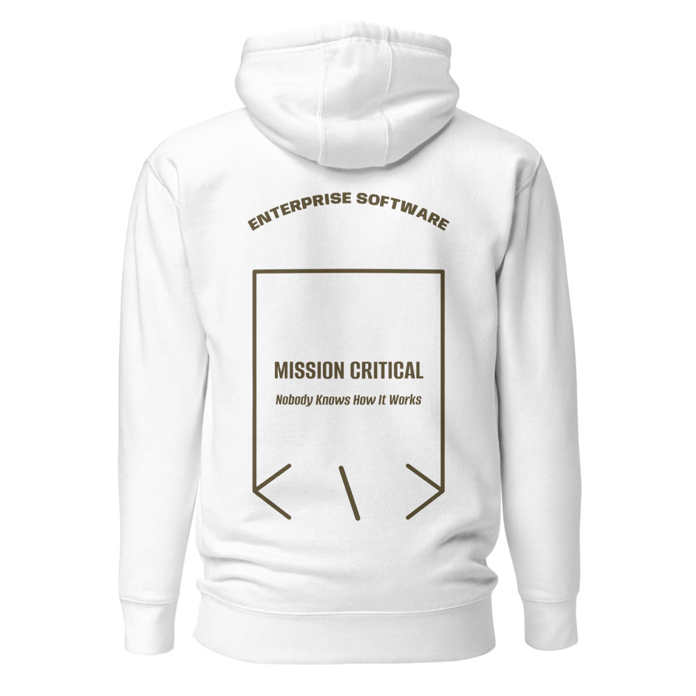 Mission Critical — White Military Green back mockup
