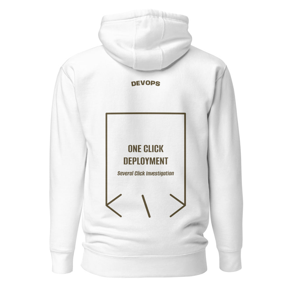 One Click Deployment — White Military Green back mockup