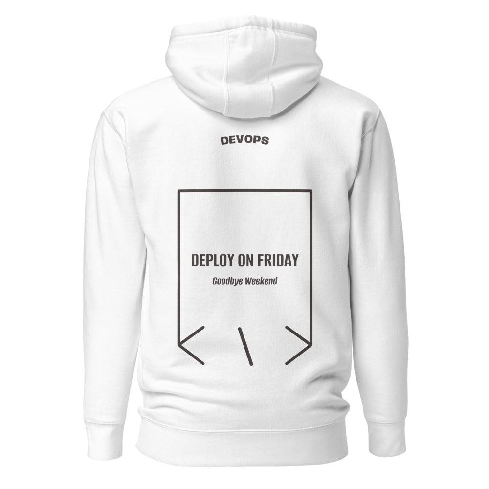 Deploy On Friday — White Charcoal Heather back mockup