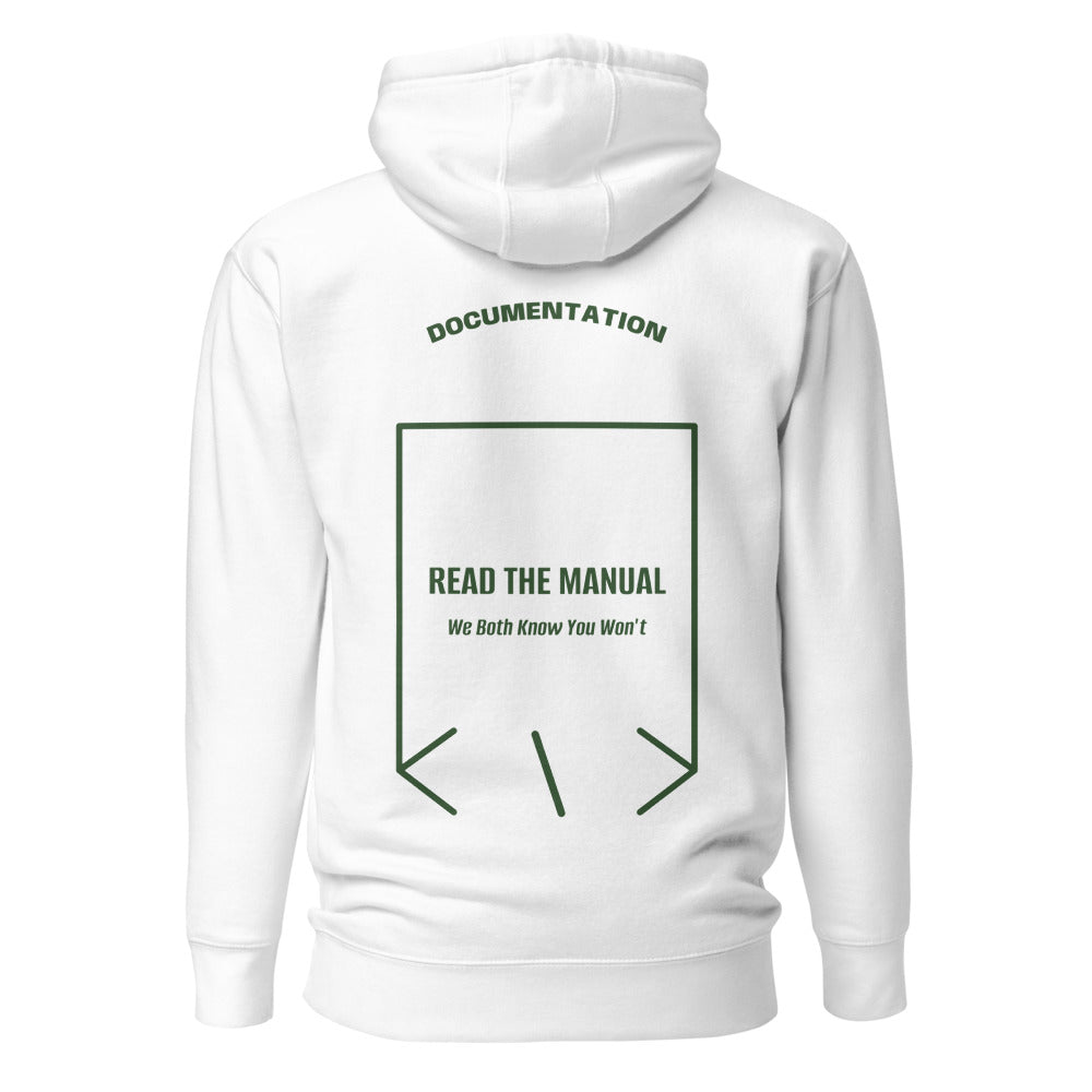 Read The Manual — White Forest Green back mockup