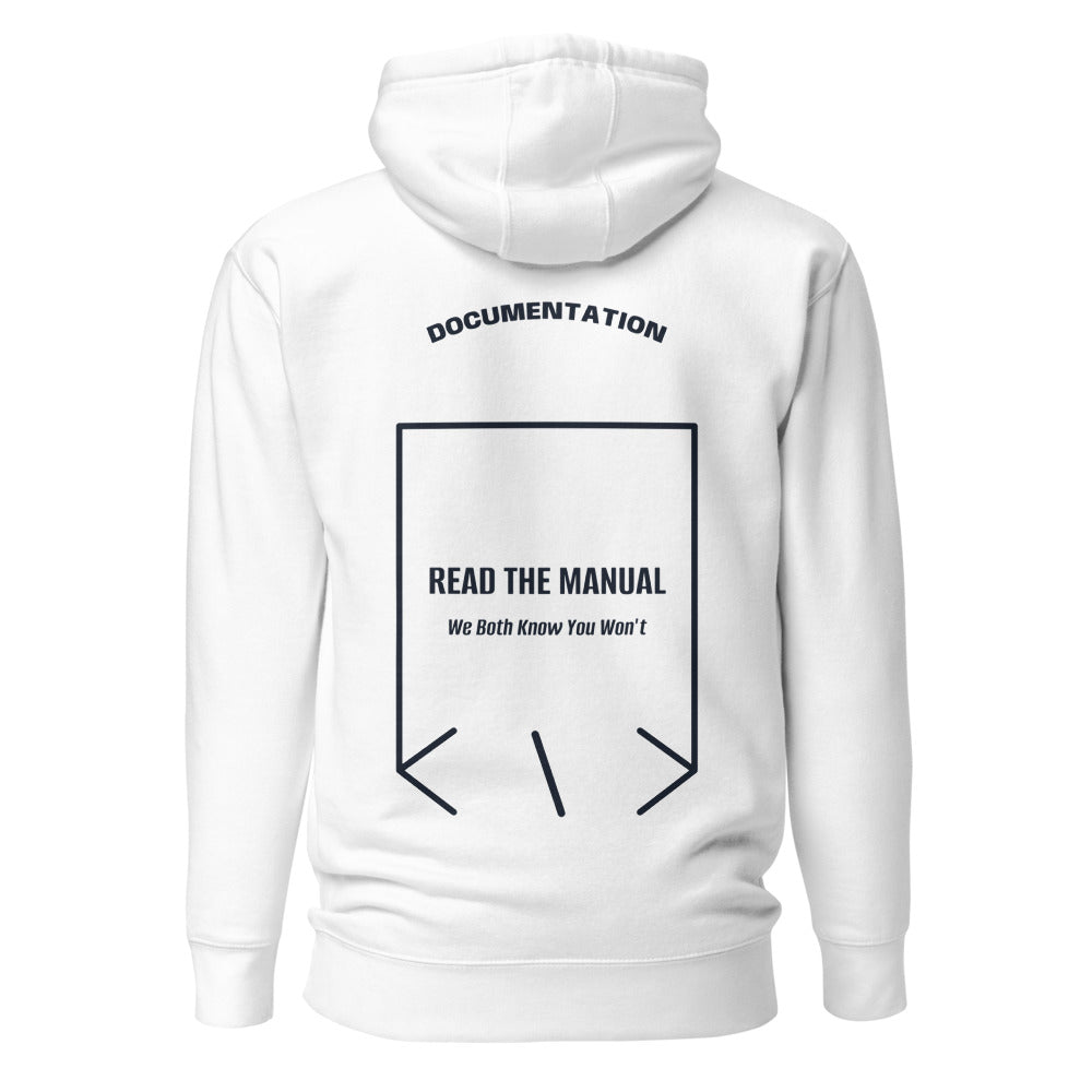 Read The Manual — White Navy Blazer back mockup