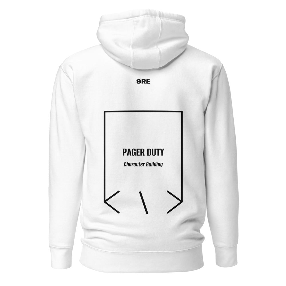 Pager Duty — White Black back mockup