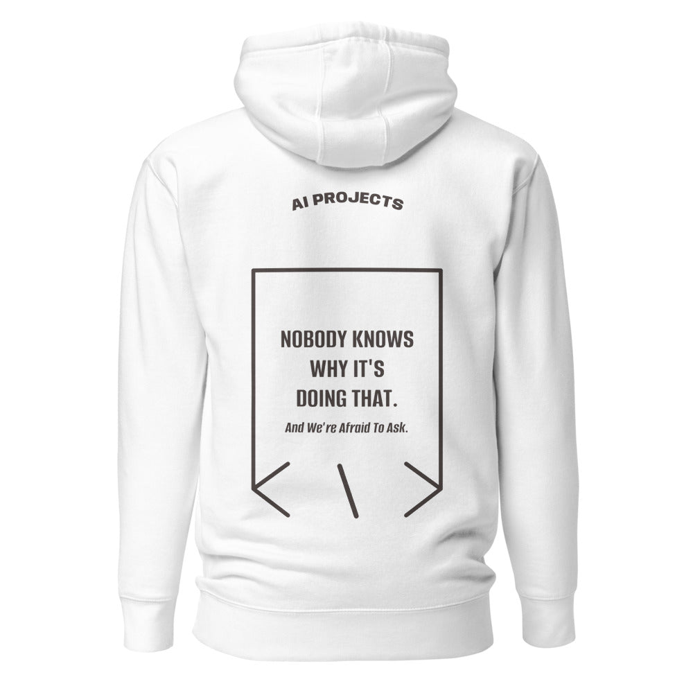Nobody Knows Why It's Doing That. — White Charcoal Heather back mockup