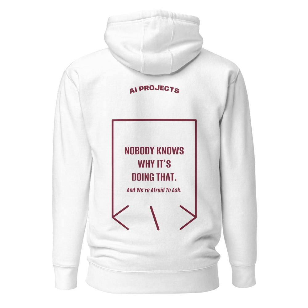 Nobody Knows Why It's Doing That. — White Maroon back mockup