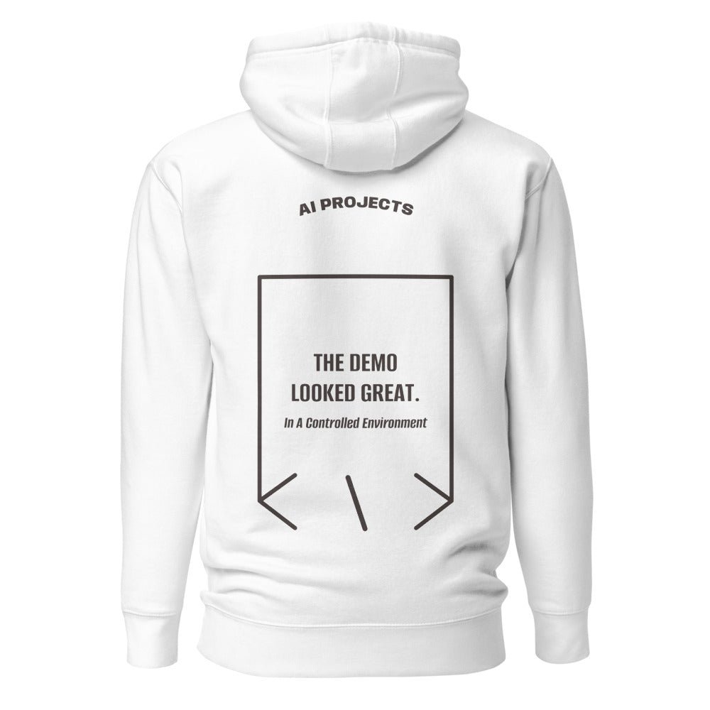 The Demo Looked Great. — White Charcoal Heather back mockup