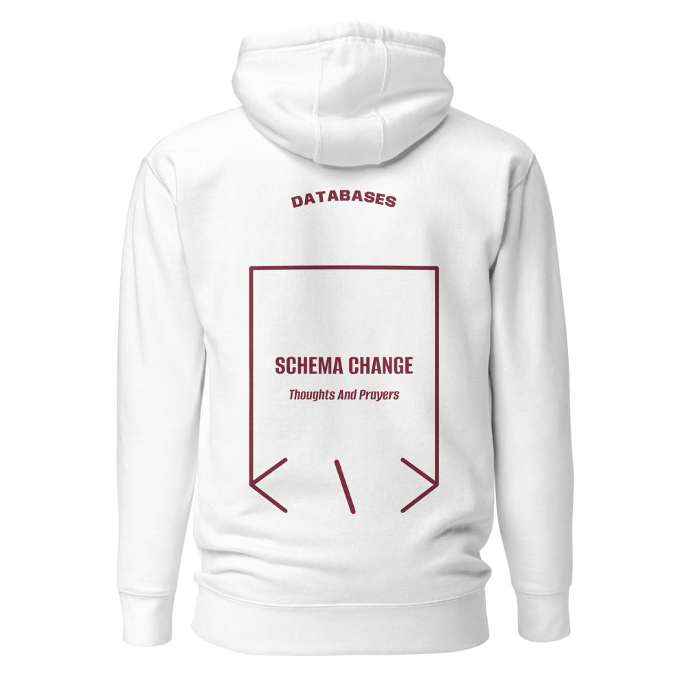 Schema Change — White Maroon back mockup