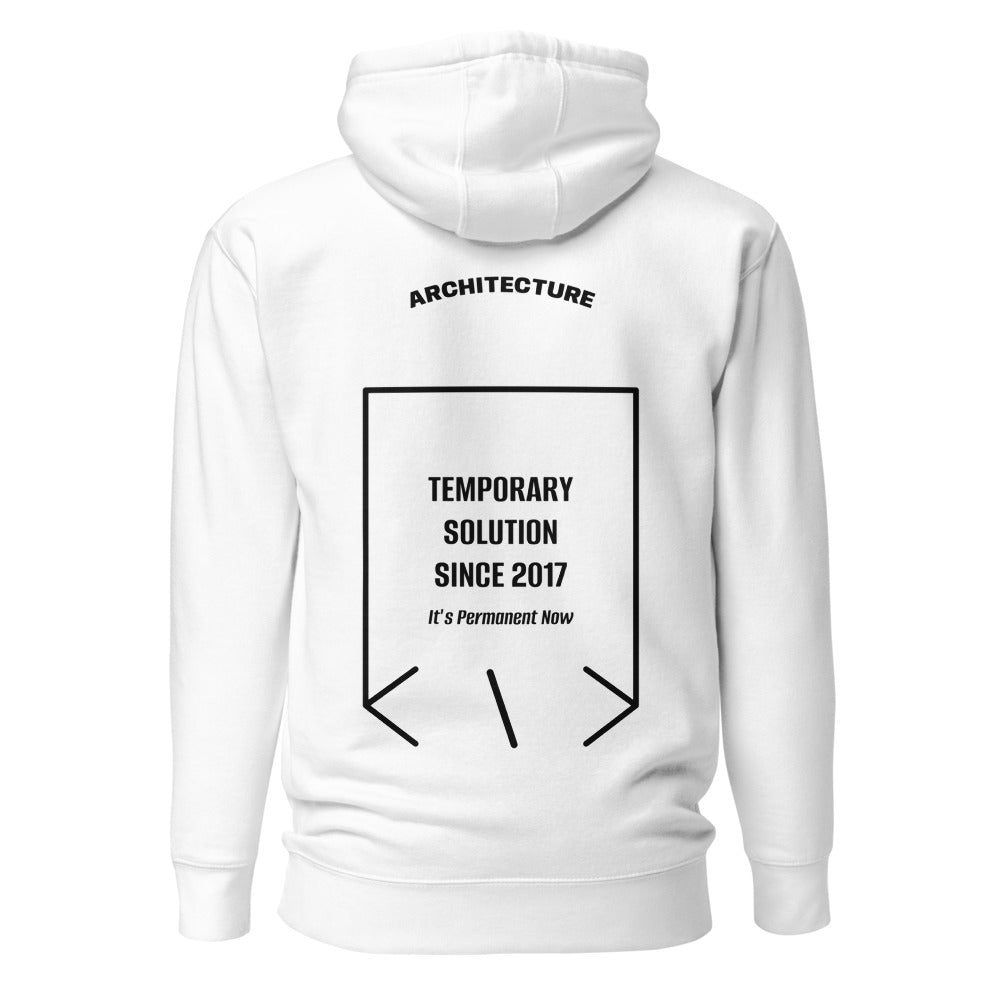Temporary Solution Since 2017 — White Black back mockup