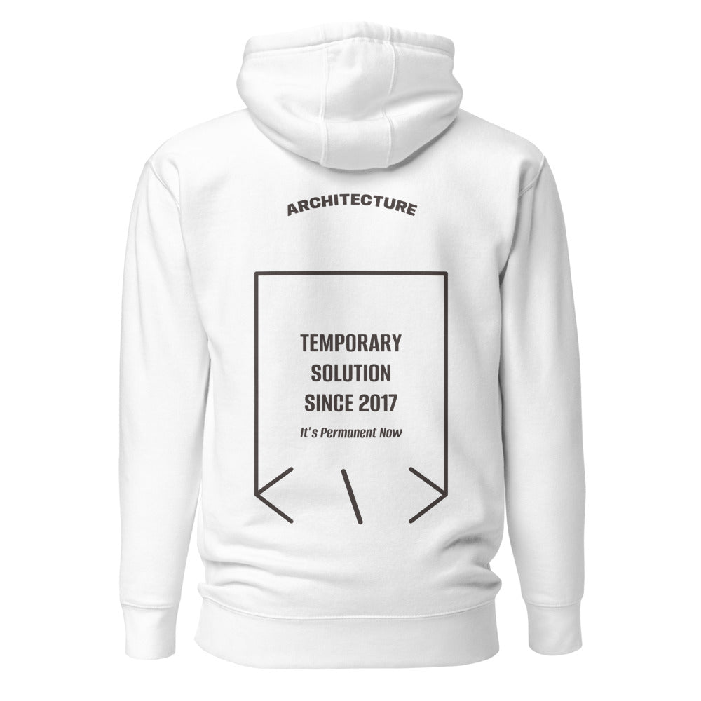 Temporary Solution Since 2017 — White Charcoal Heather back mockup
