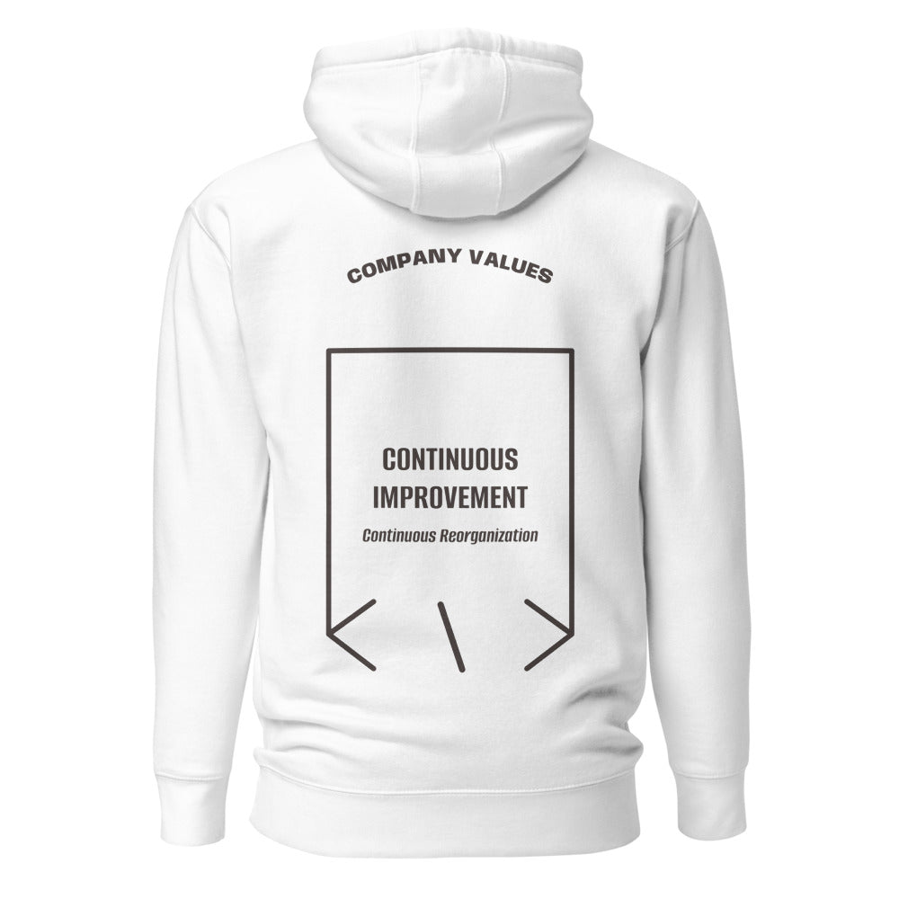 Continuous Improvement — White Charcoal Heather back mockup