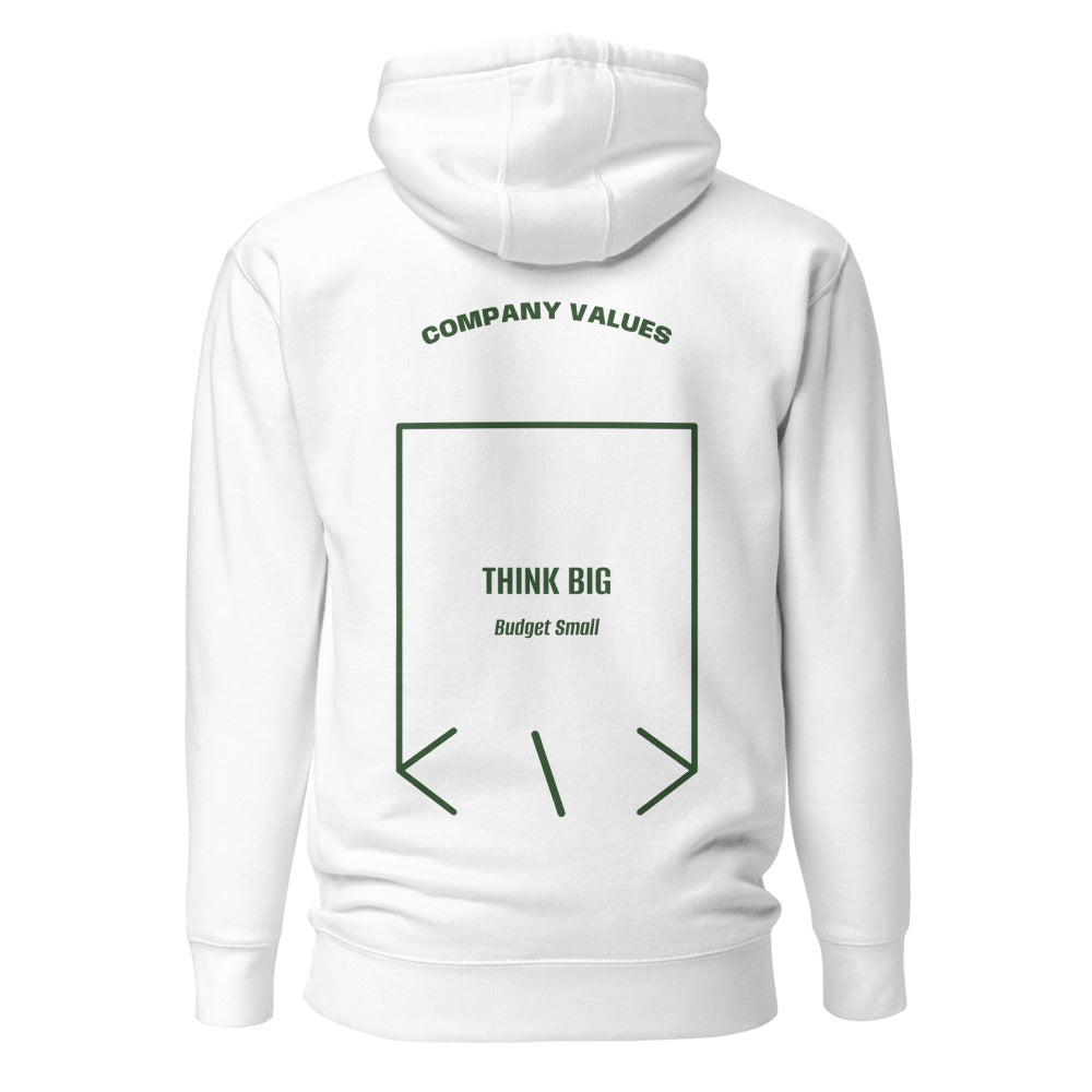 Think Big — White Forest Green back mockup