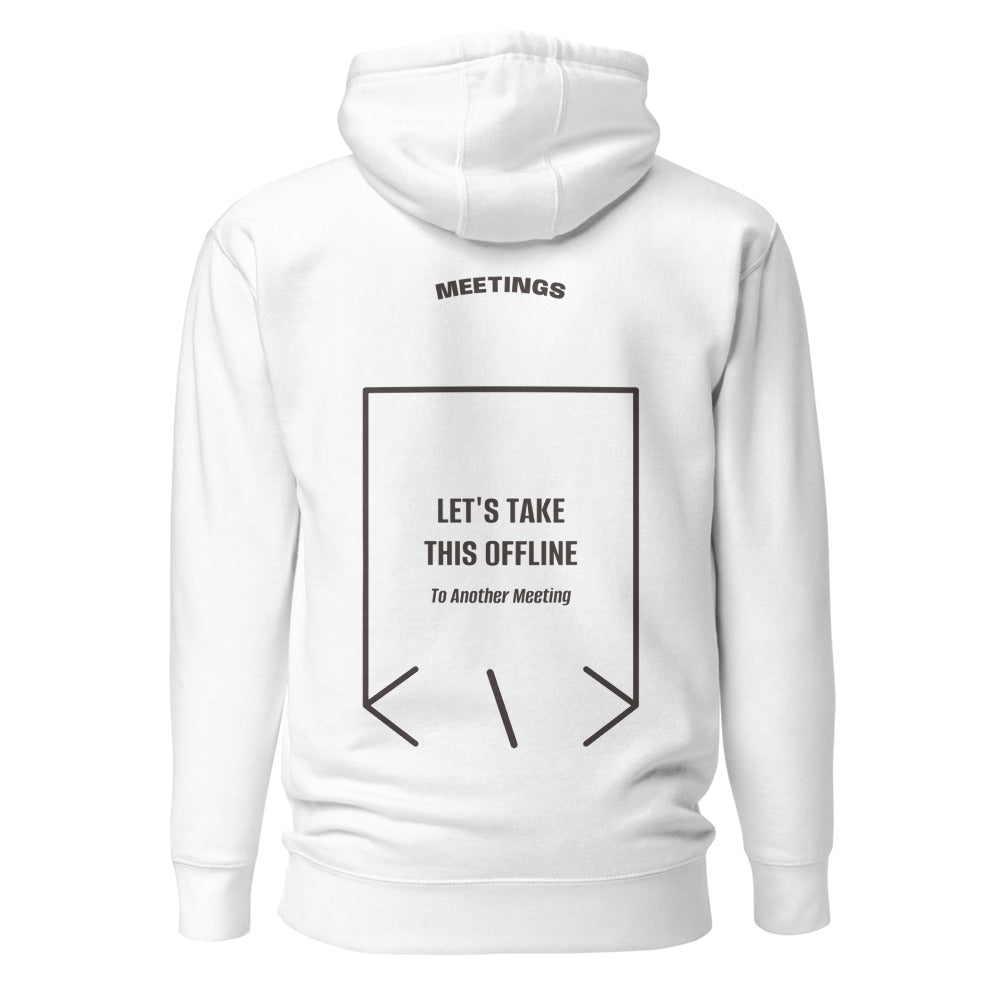 Let's Take This Offline — White Charcoal Heather back mockup