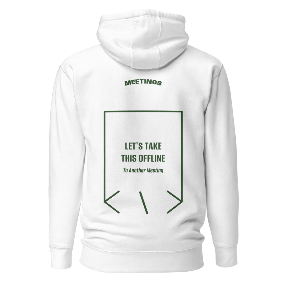 Let's Take This Offline — White Forest Green back mockup