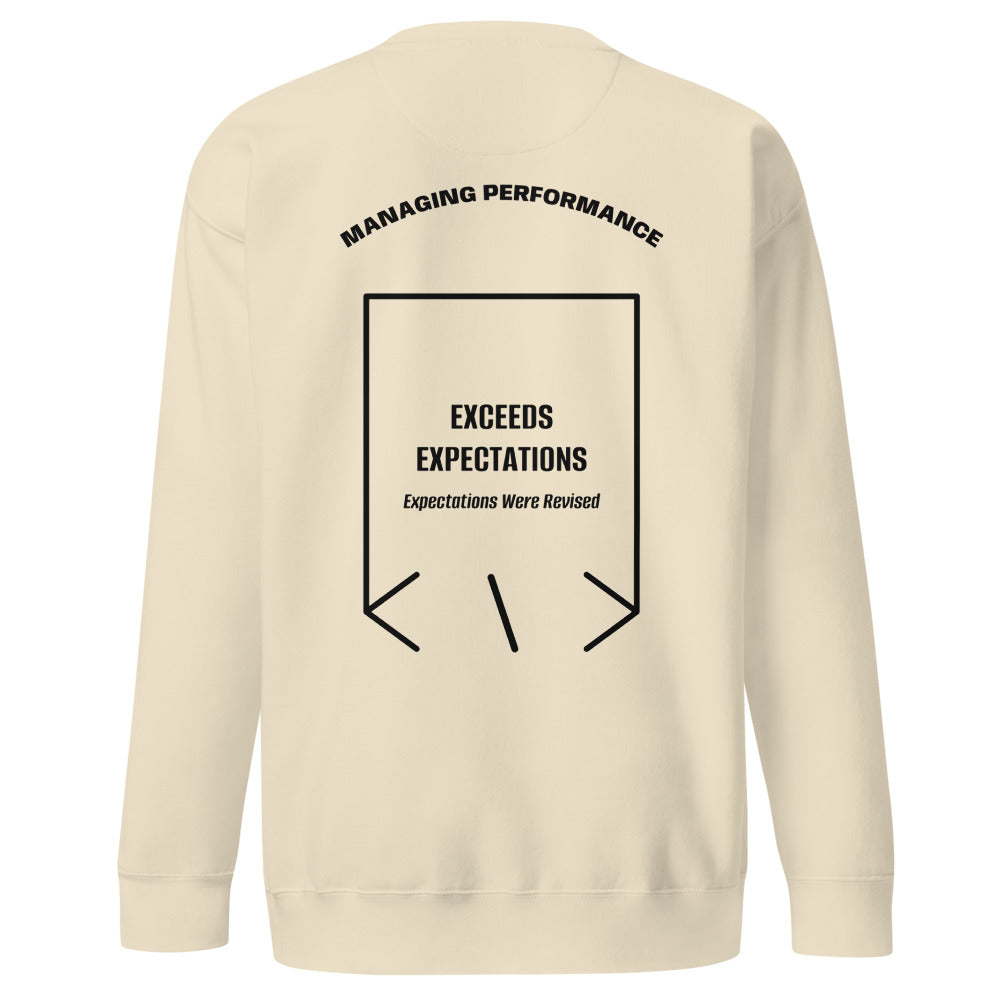 Exceeds Expectations — Bone Black back mockup
