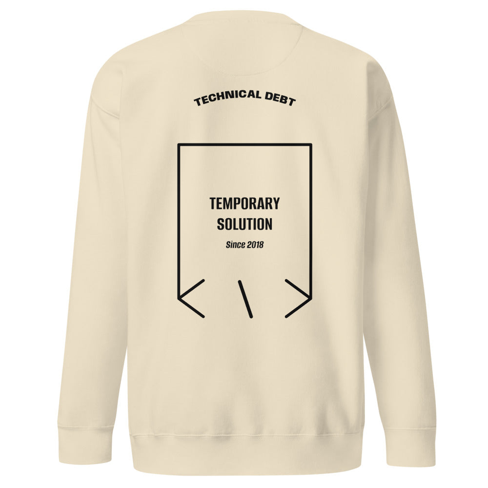 Temporary Solution — Bone Black back mockup