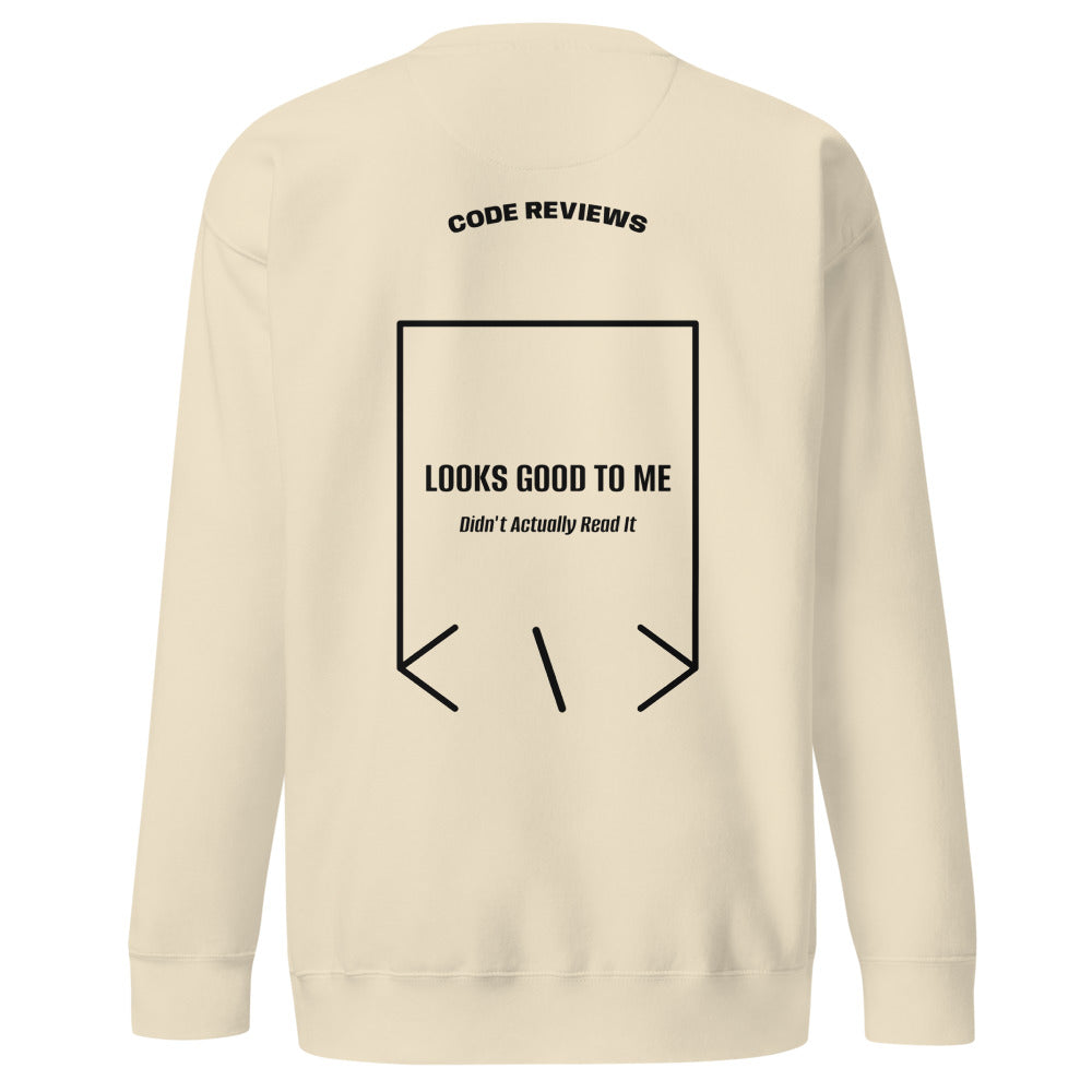 Looks Good To Me — Bone Black back mockup