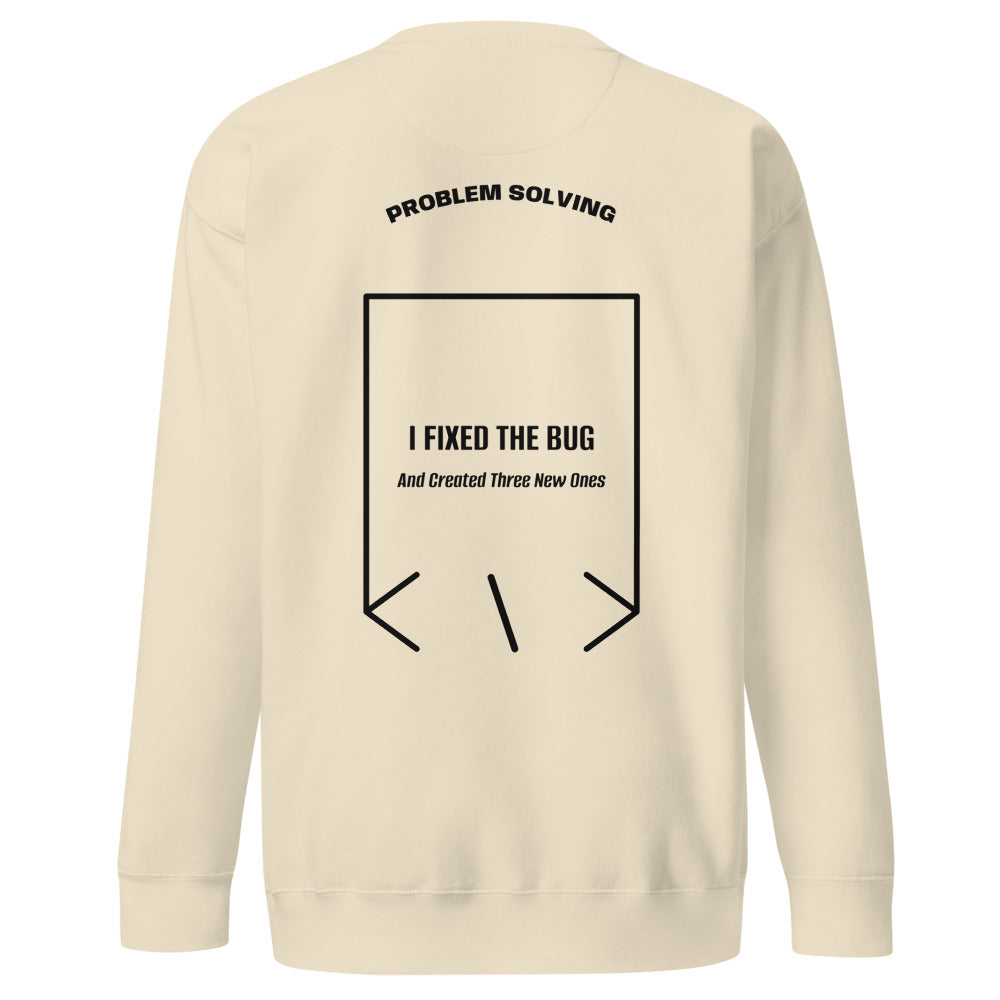 I Fixed The Bug — Bone Black back mockup