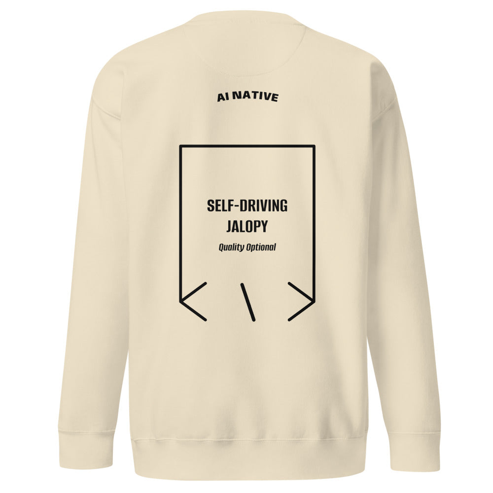 Self-Driving Jalopy — Bone Black back mockup