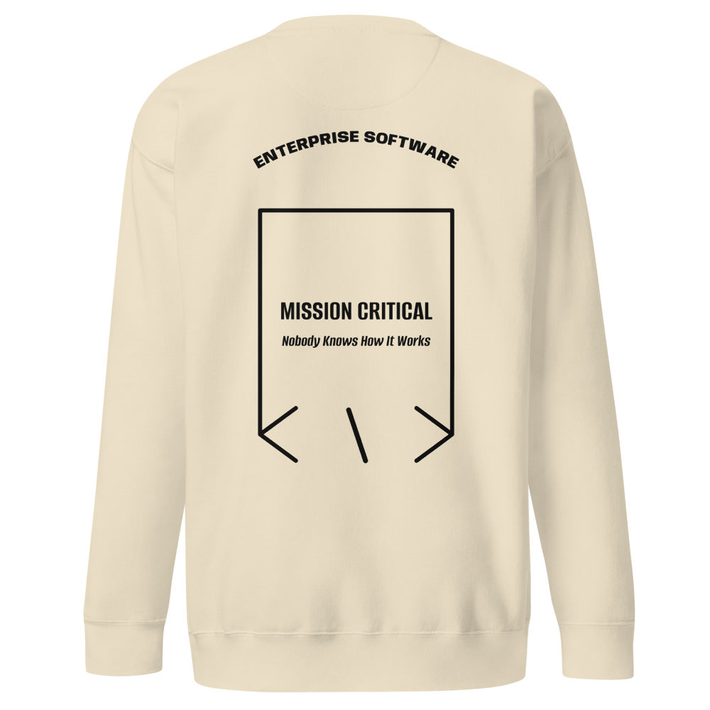 Mission Critical — Bone Black back mockup