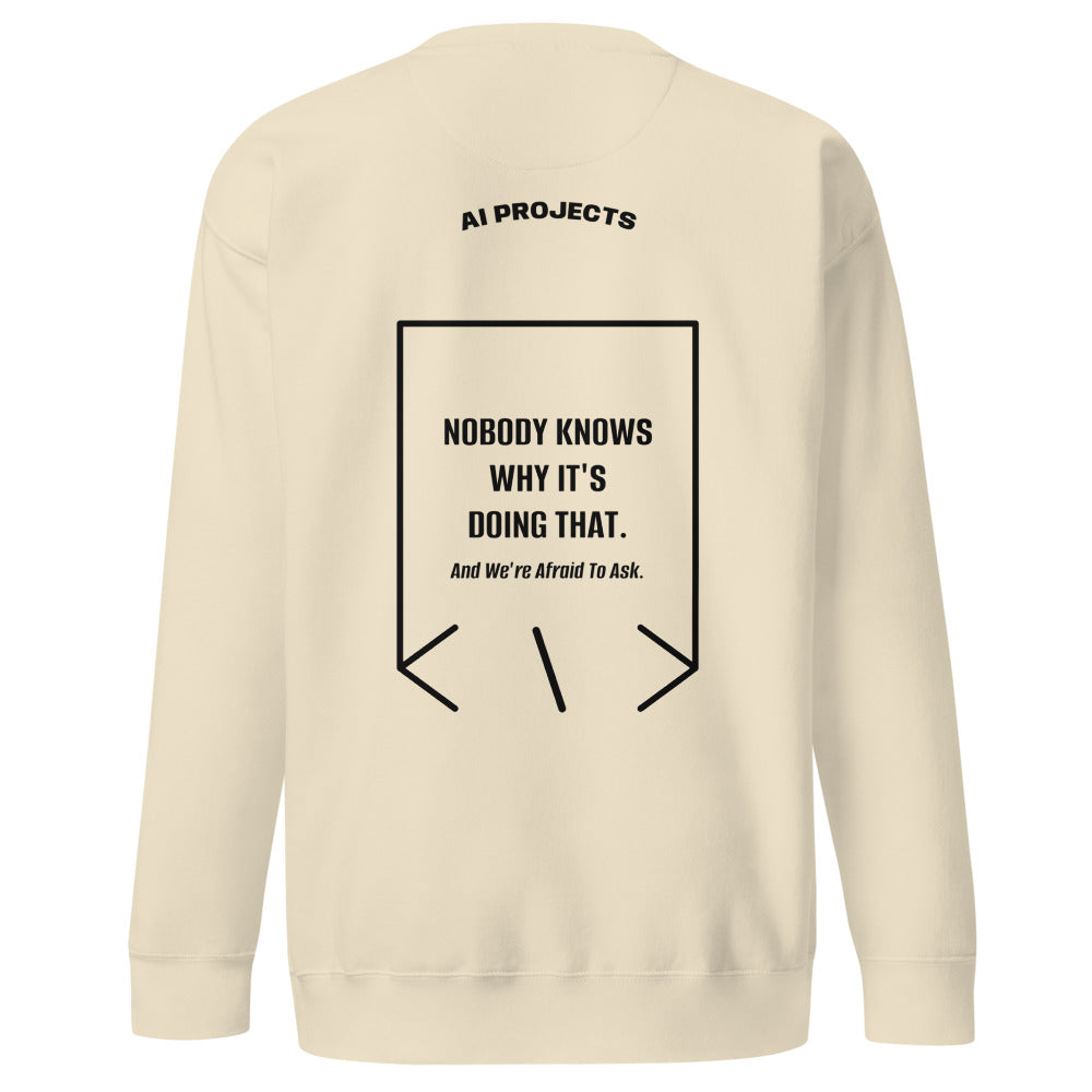 Nobody Knows Why It's Doing That. — Bone Black back mockup
