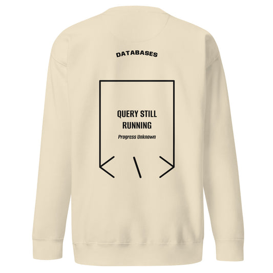 Query Still Running — secondary back mockup
