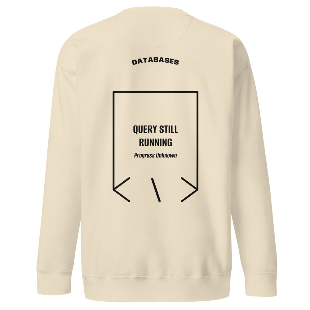 Query Still Running — Bone Black back mockup