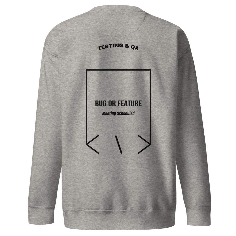 Bug Or Feature — Carbon Grey Black back mockup