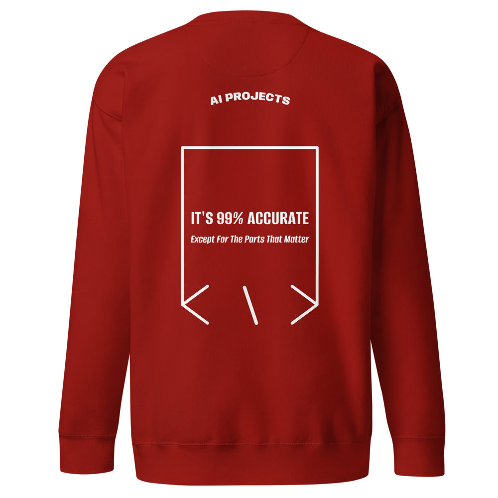 It's 99% Accurate — Cardinal White back mockup