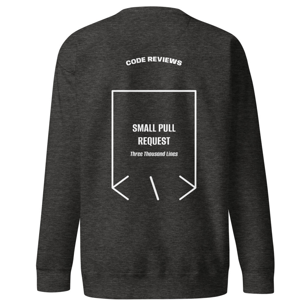 Small Pull Request — Charcoal Heather White back mockup