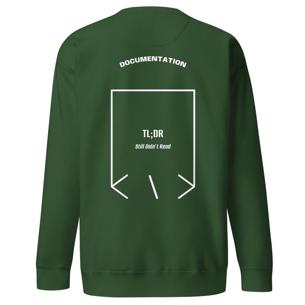 TL;DR — Forest Green White back mockup