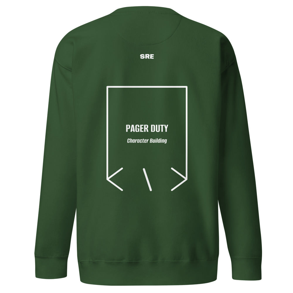 Pager Duty — Forest Green White back mockup
