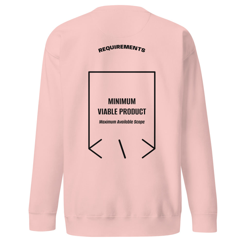 Minimum Viable Product — Light Pink Black back mockup