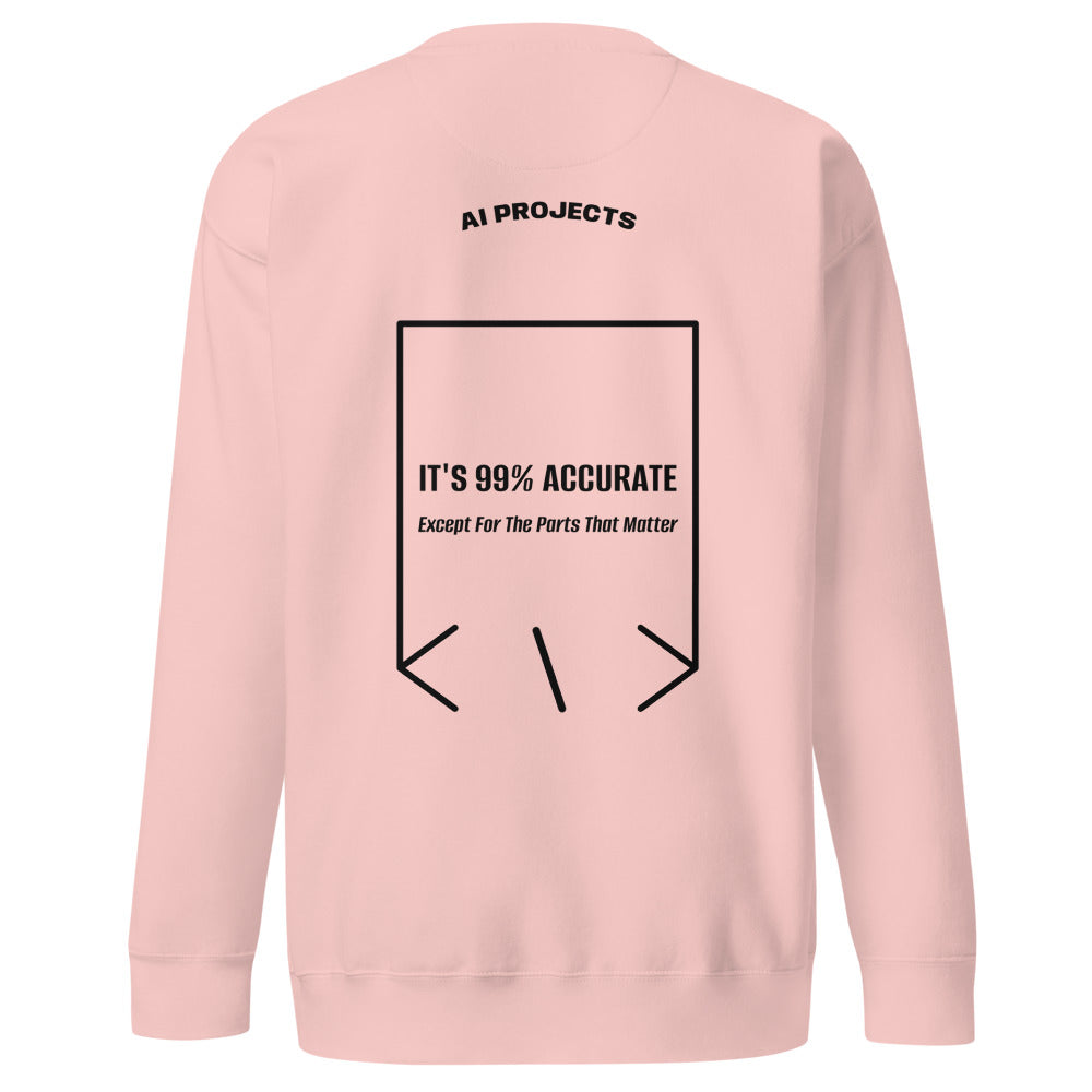 It's 99% Accurate — Light Pink Black back mockup