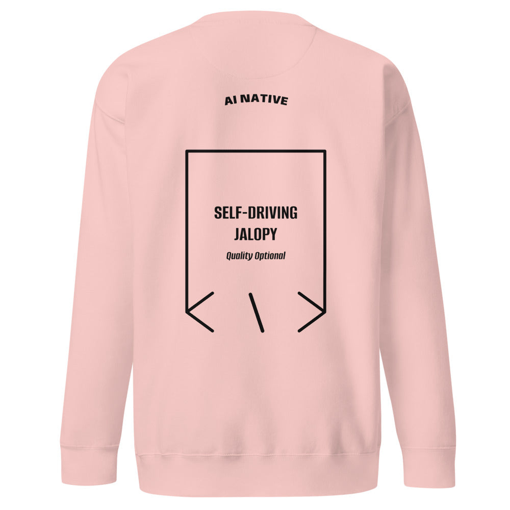 Self-Driving Jalopy — Light Pink Black back mockup