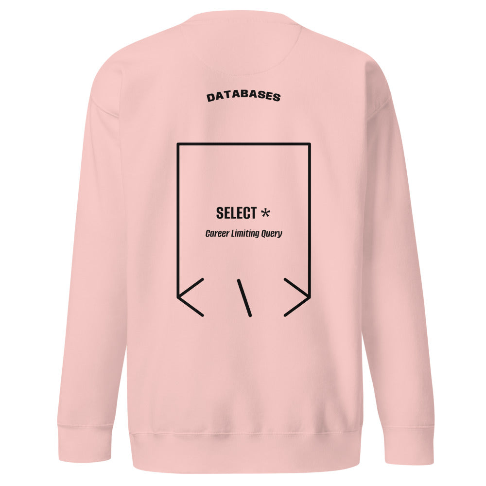 SELECT * — Light Pink Black back mockup