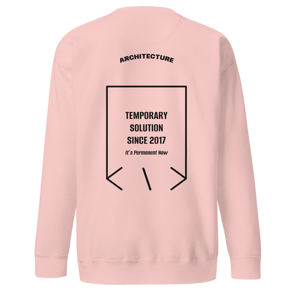Temporary Solution Since 2017 — Light Pink Black back mockup
