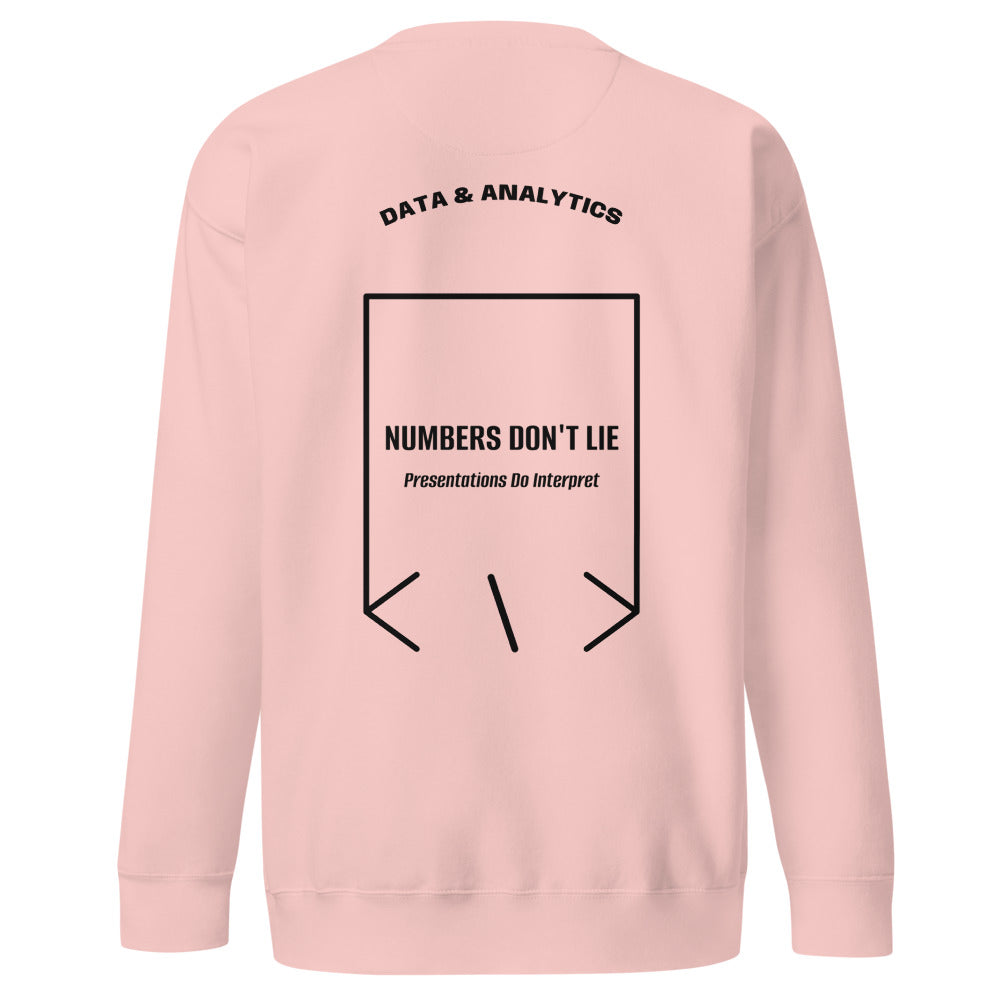 Numbers Don't Lie — Light Pink Black back mockup