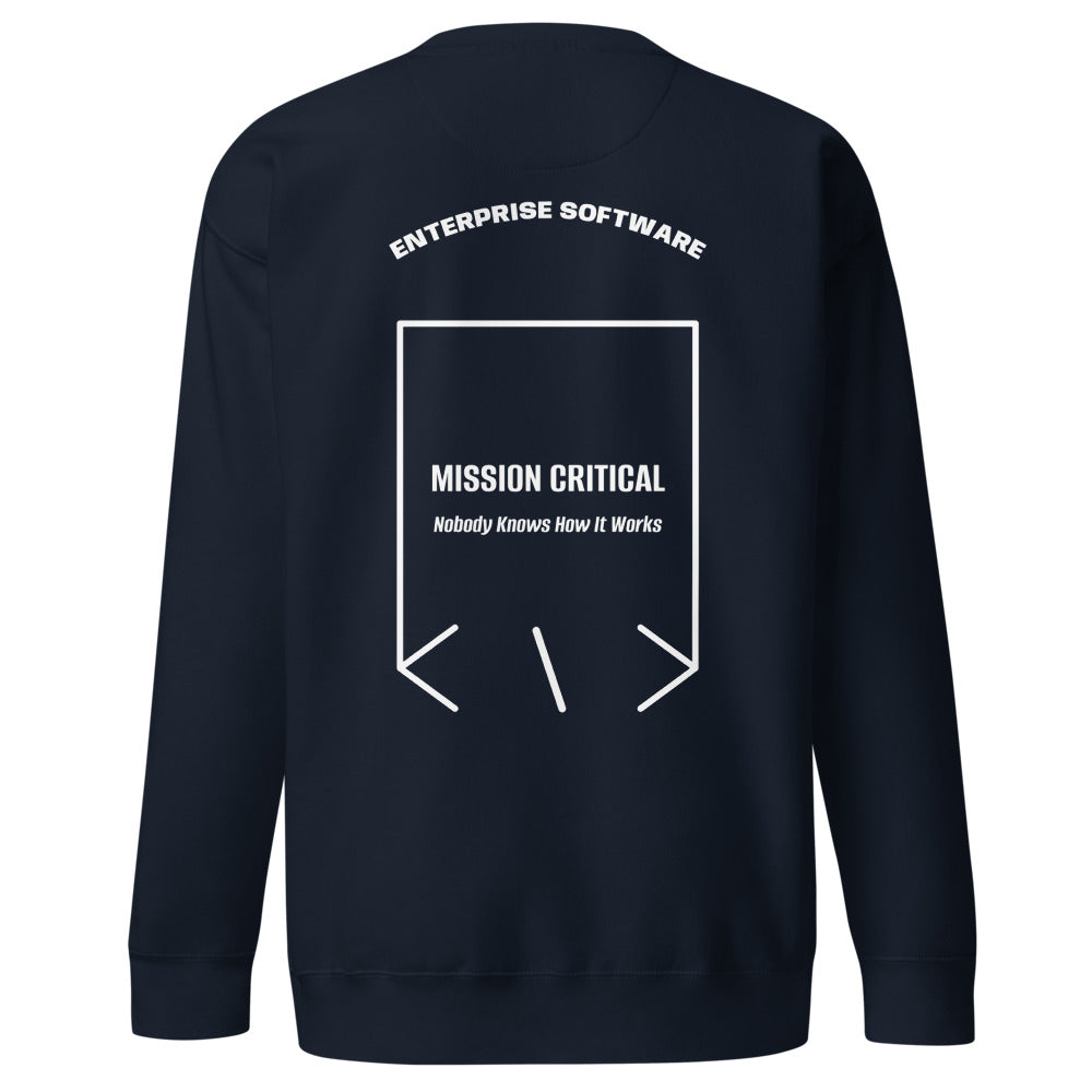 Mission Critical — Navy Blazer White back mockup