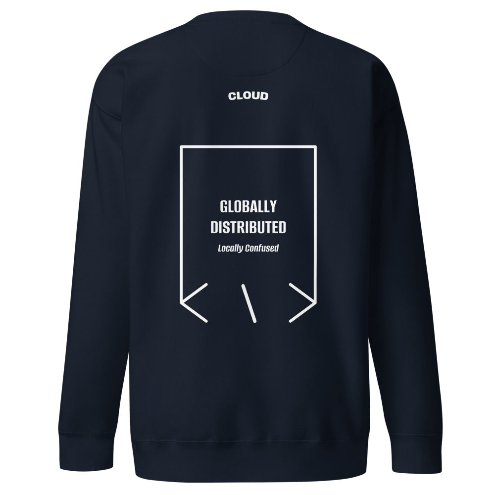 Globally Distributed — Navy Blazer White back mockup