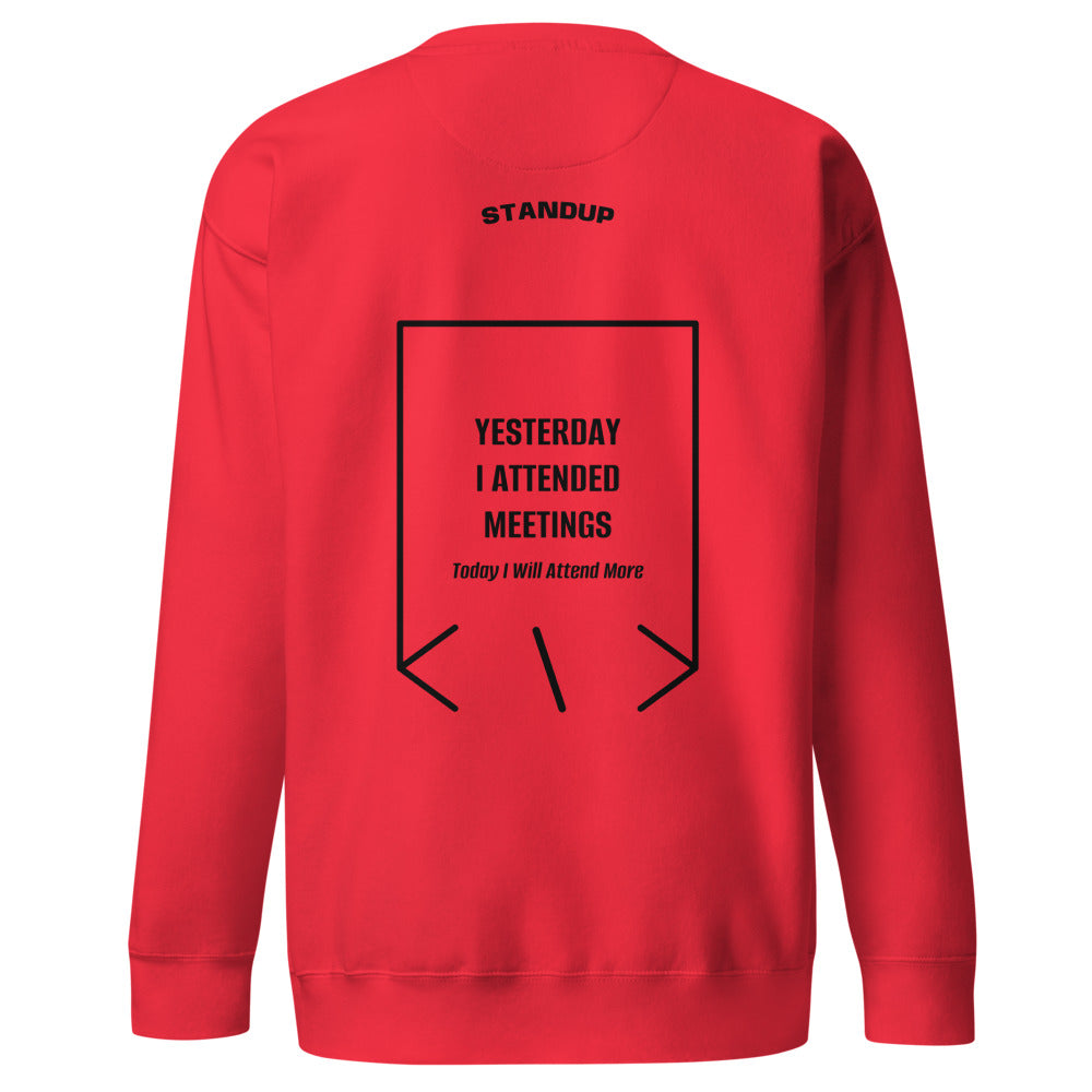 Yesterday I Attended Meetings — Team Red Black back mockup