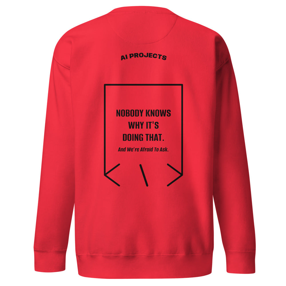 Nobody Knows Why It's Doing That. — Team Red Black back mockup