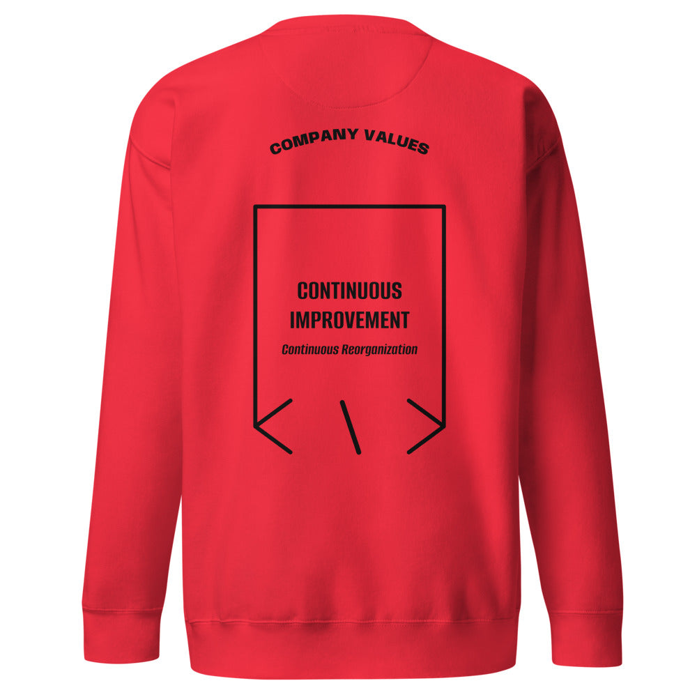 Continuous Improvement — Team Red Black back mockup