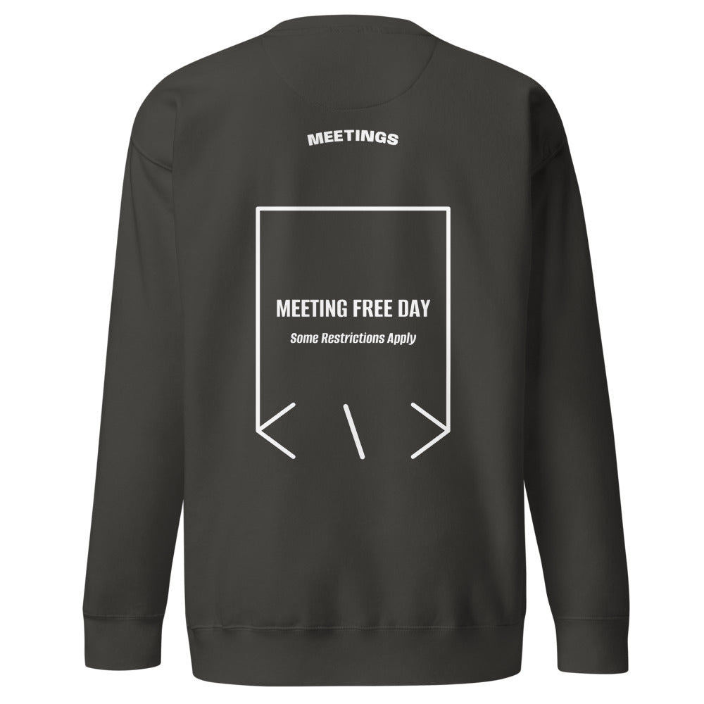 Meeting Free Day — Vintage Black White back mockup