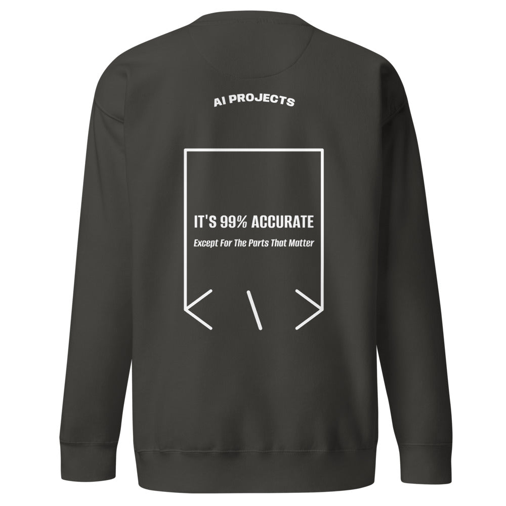 It's 99% Accurate — Vintage Black White back mockup
