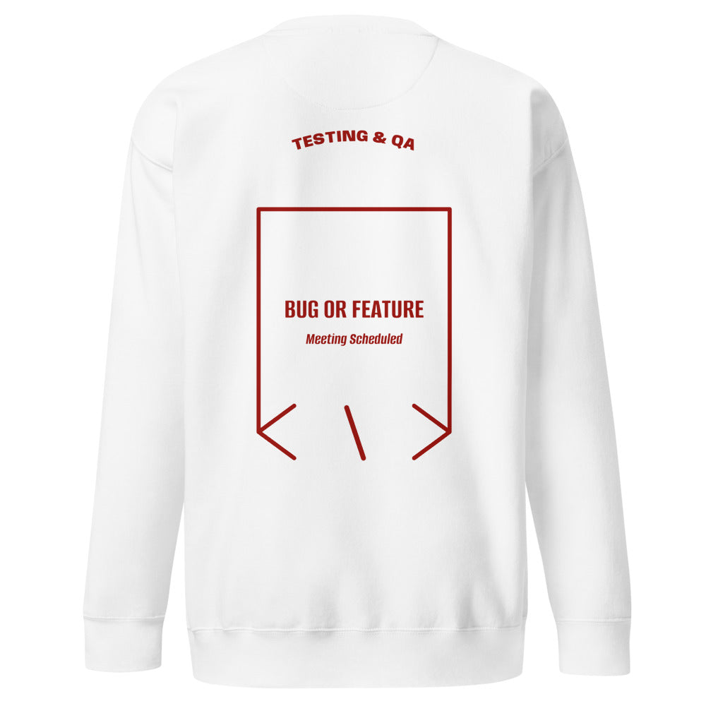 Bug Or Feature — White Cardinal back mockup