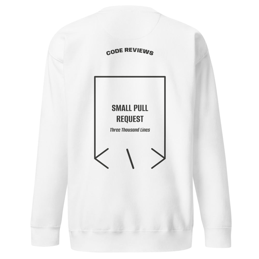 Small Pull Request — White Charcoal Heather back mockup