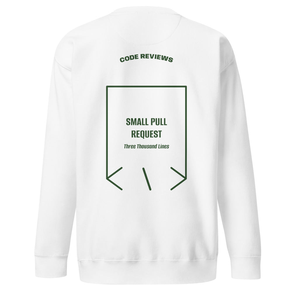 Small Pull Request — White Forest Green back mockup
