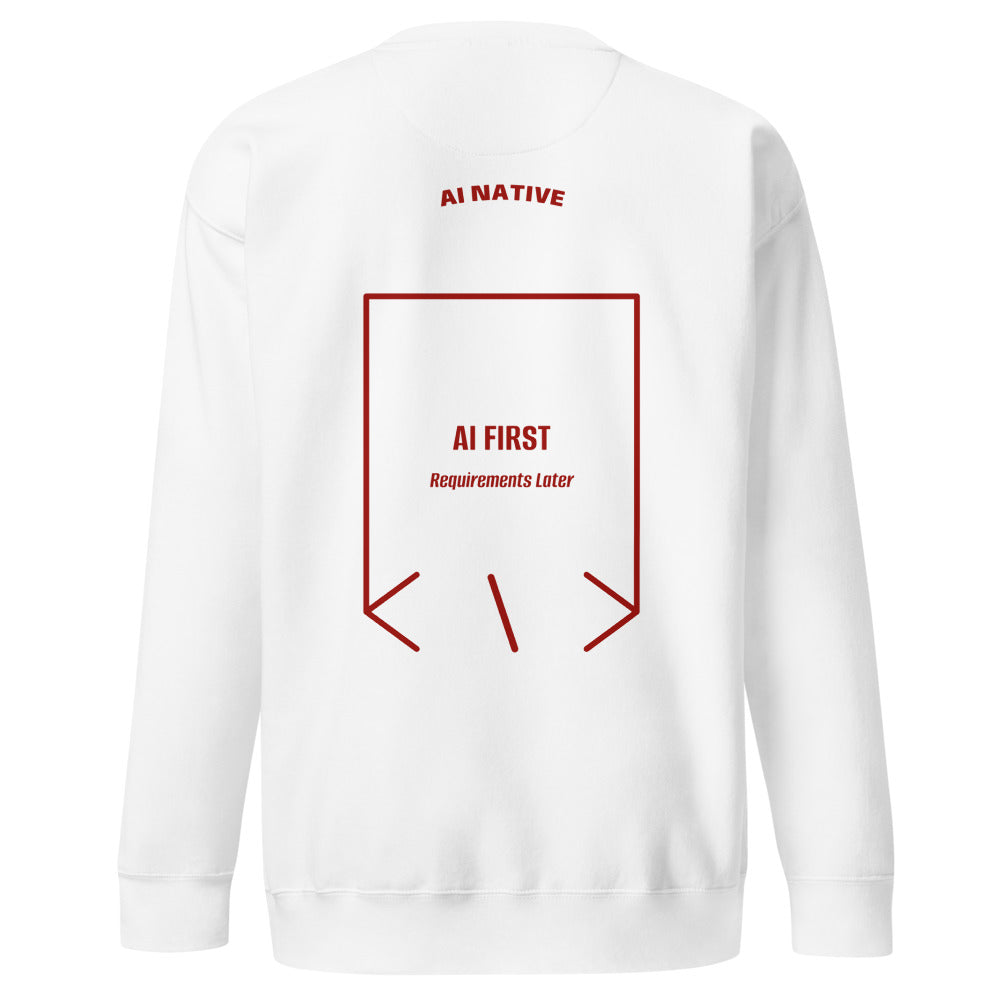 AI First — White Cardinal back mockup